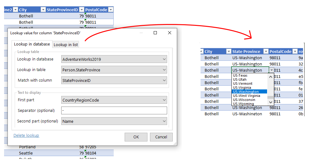 screenshot of SQL Spreads